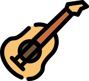 gitar simgesi vektör illüstrasyonu