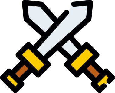 Kılıç. Web simgesi basit illüstrasyon