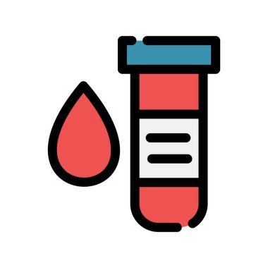 kan vektörü renk çizgisi simgesi