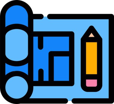 kalem çizimi simgesi, vektör illüstrasyonu