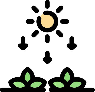Güneş. Web simgesi basit illüstrasyon