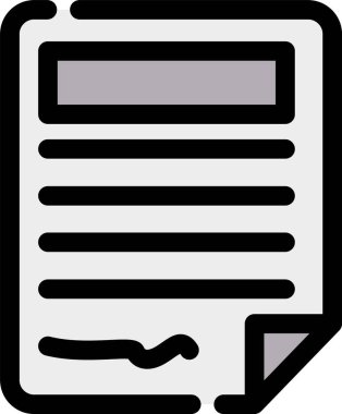 Belge. Web simgesi basit illüstrasyon