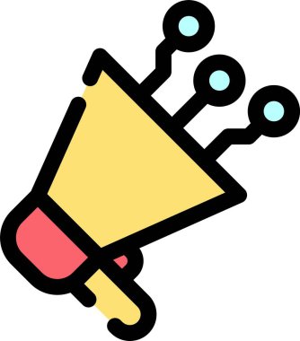 İçerik Pazarlayıcısı web simgesi, vektör illüstrasyonu