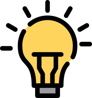 ampul yaratıcı yenilik simgesi