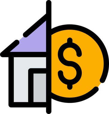 Ev. Web simgesi basit illüstrasyon