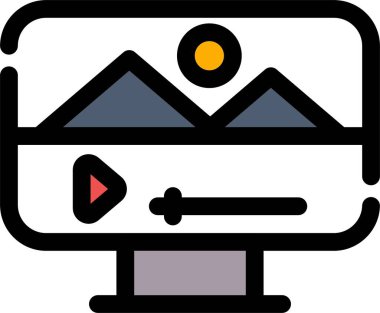 Video kamera simgesi. özet çizimi