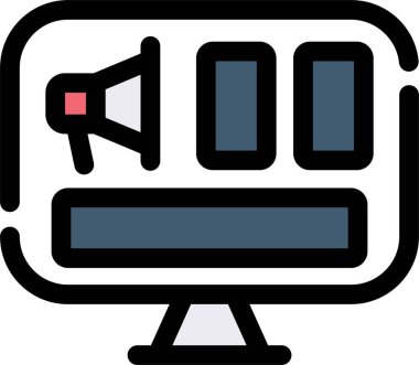 video kamera simgesi, vektör illüstrasyonu