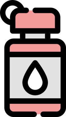 Yağ varili simgesi renk ana hatları vektörü