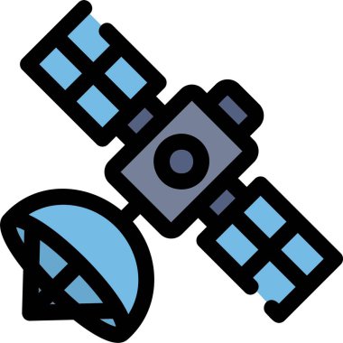 Astronomi uydu alanı simgesi - taslak biçimi