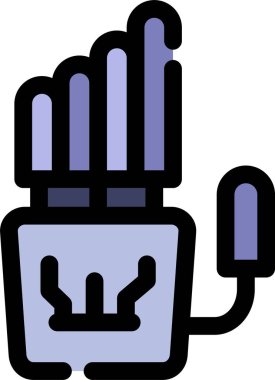 Eldiven eldiveni simgesi ana hat biçiminde