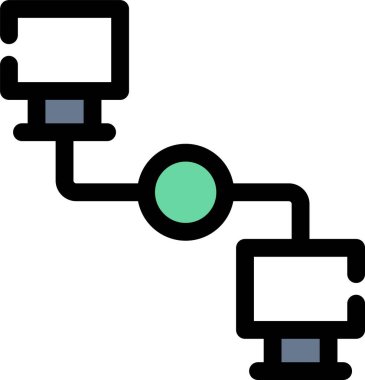 Doldurulmuş ağ bağlantısı simgesi - ana hat biçimi