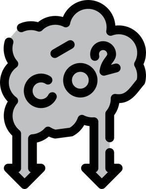 karbon emisyon ortamı simgesi