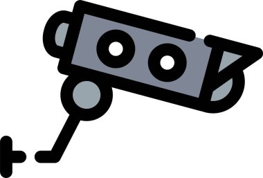 kamera CCTV simgesi dış hatlar biçiminde