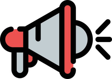 megafon duyuru simgesi, vektör tasarımı