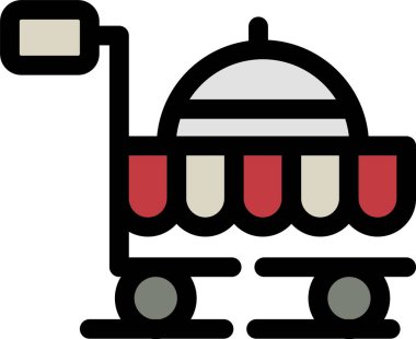 Yemek. Web simgesi vektör illüstrasyonu