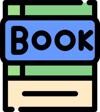 Kitap. Web simgesi basit illüstrasyon