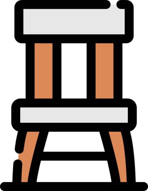 Sandalye. Web simgesi basit illüstrasyon