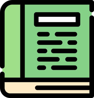 Kitap eğitimi bilgi simgesi - özet biçimi