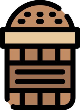 Hamburger ikonu doldurulmuş - taslak biçiminde