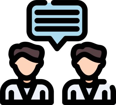 iş iletişimi tartışma simgesi - özet biçimi