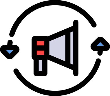 Hoparlör simgesi, vektör illüstrasyonu