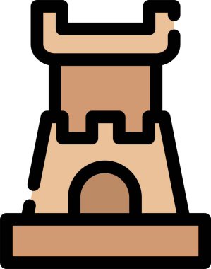 kule ikon vektör illüstrasyonu