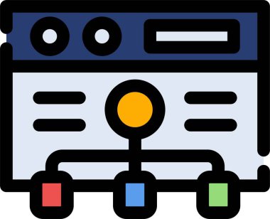 Yazıcı. Web simgesi basit illüstrasyon