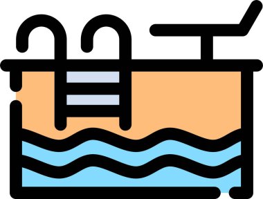 Yüzme ikonu. vektör illüstrasyonu