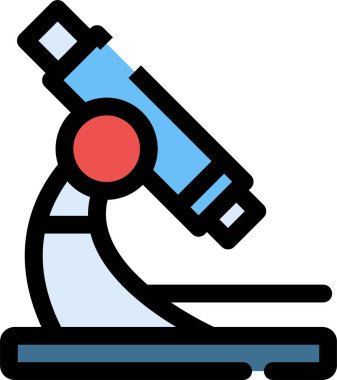 Mikroskop simgesi. Bilim simgesi. Vektör çizimi. beyaz arkaplanda izole edilmiş.