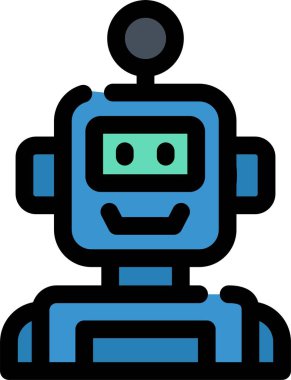 robot. Web simgesi basit illüstrasyon