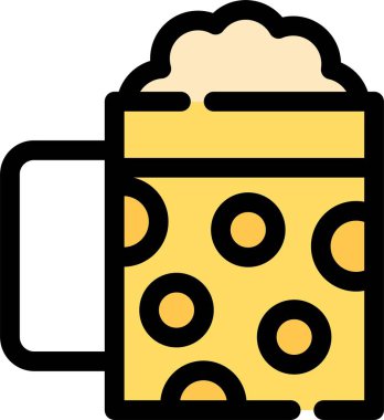 içki kupası simgesi doldurulmuş - taslak biçimi