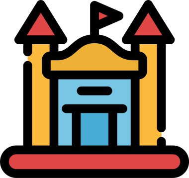 Bina. Web simgesi basit illüstrasyon