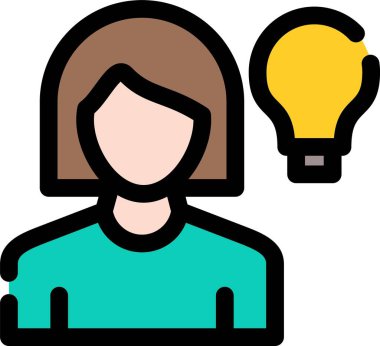 Bir fikrim var. Web simgesi basit illüstrasyon