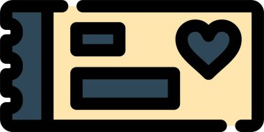 Bir kalp simgesinin vektör illüstrasyonu