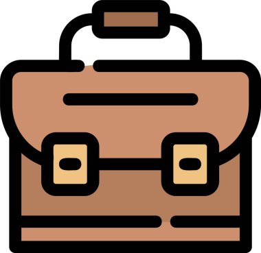 evrak çantası iş çantası simgesi doldurulmuş - özet biçimi