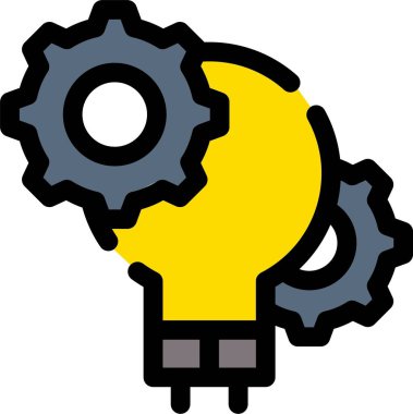 ampul yaratıcı yenilik simgesi - taslak biçimi