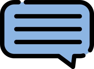 Sohbet mesajı vektör illüstrasyonu