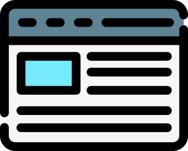 Web tarayıcı simgesi vektör illüstrasyonu