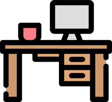 Bilgisayar masaüstü ev simgesi Doldurulmuş dış hat biçimi