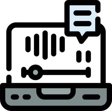 Bilgisayar. Web simgesi basit illüstrasyon