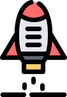 Roket ikonu. Vektör illüstrasyonu