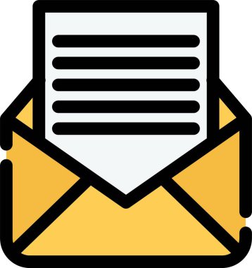 Zarf. Web simgesi basit illüstrasyon