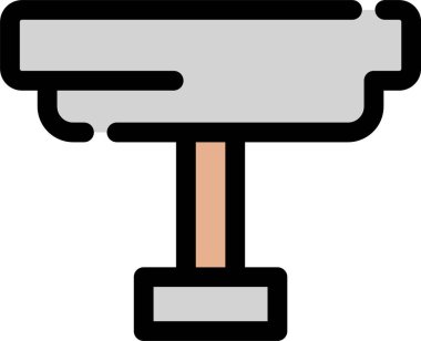 Yapı çekiç inşaat simgesi - taslak biçimi