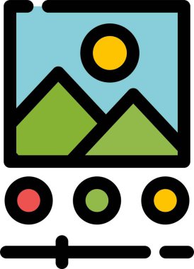 Bir resim simgesinin vektör illüstrasyonu