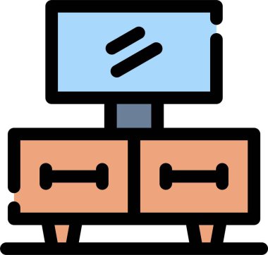 Masa simgesi, vektör illüstrasyonu