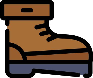 Çizme ayakkabı giyimi simgesi - taslak biçimi