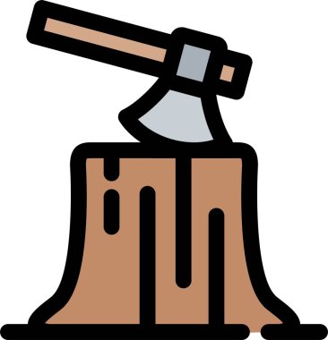 İnşaatın ahşap kesim simgesi