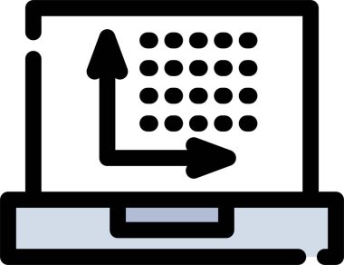 dizüstü bilgisayar simgesi, vektör illüstrasyonu