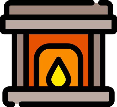 Yanan mum ikonu. Vektör illüstrasyonu