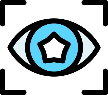 Göz simgesi, vektör illüstrasyonu basit tasarım